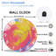 Horloge murale avec tourbillon coloré - horloge murale moderne en verre 12 po
