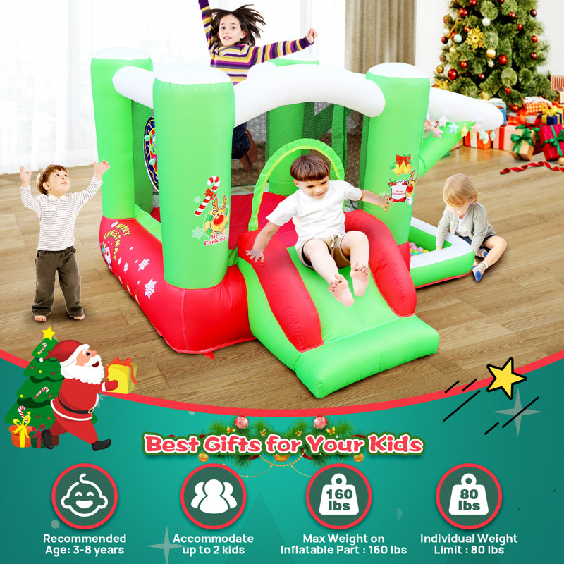Multifunctional Jump Inflatable Bouncer With Slide And Blower