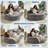 56" Oversized Bean Bag Chair, Boneless Round Chaise Lounge Single Sofa Chair with Pillows-673957640