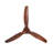 52" Farmhouse Rustic Ceiling Fan without Light - with Solid Wood Blade