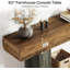 Table de canapé étroite en bois