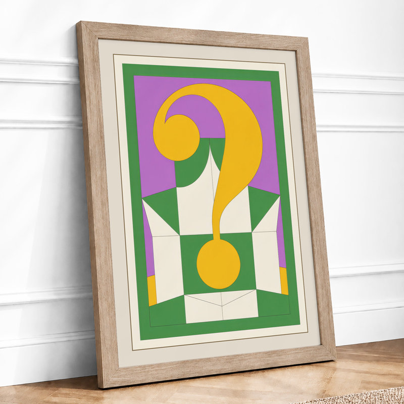 Inquiry Geometric - Framed Print, A1 - 84.1 x 59.4 cm, Oak