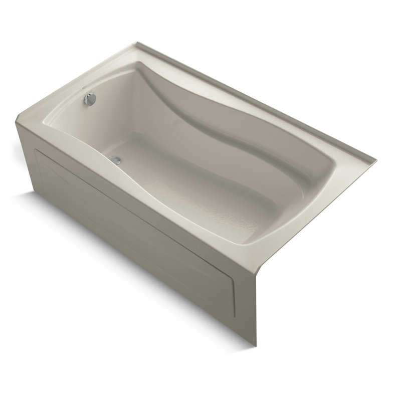 Mariposa Alcove 66" x 36" Soaking Bathtub, Sandbar, Left