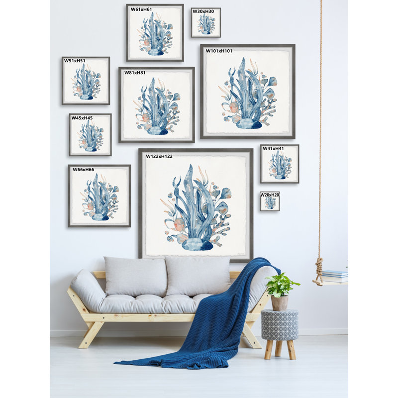 Coral Garden - Single Picture Frame Painting, 30cm H x 30cm W x 3.81cm D