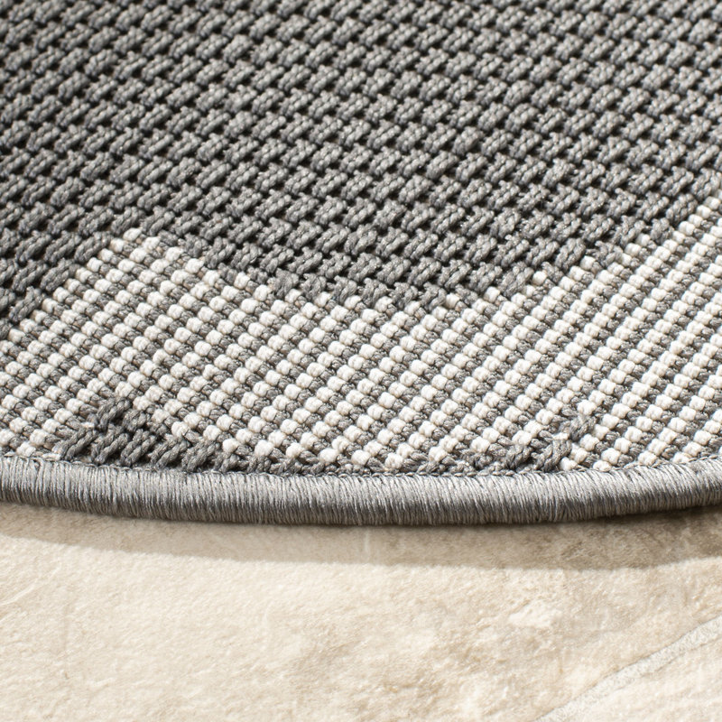 Murielle Performance Machine Washable Geometric Indoor/Outdoor Area Rug, Round 6'7"