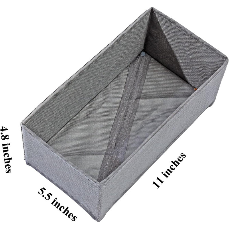 3-pack Grey Drawer Organizers Storage Boxes