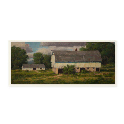 " Farm Cottage Country Barn Landscape Painting " by Jason Tako