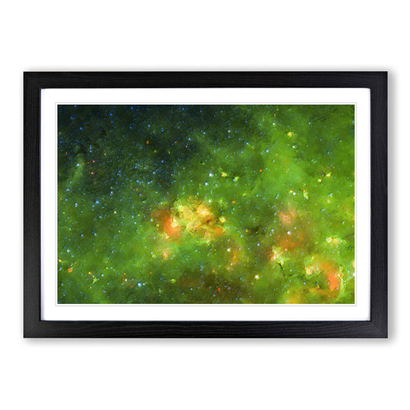 Out of Space Vol.25 in Abstract - Picture Frame Graphic Art Print, 48cm H x 65cm W x 2cm D, Black Framed