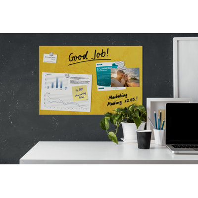 Artverum Wall Mounted Magnetic Mini - Up To 2' Unframed Glass Board