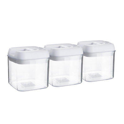 Argon Tableware  Food Storage Containers with Flip Lock Lid - Set of 9