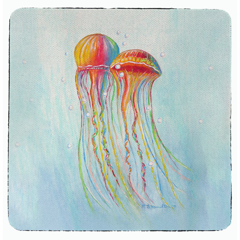 Sous-verre coloré de méduse