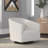 Hall Faux Leather Swivel Barrel Chair-1194730754
