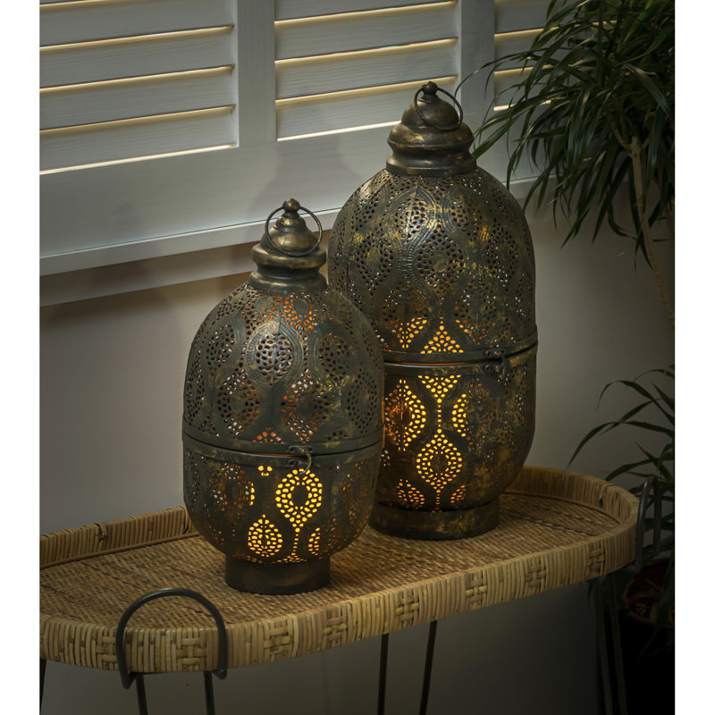 19.75'' H Metal Tabletop Lantern