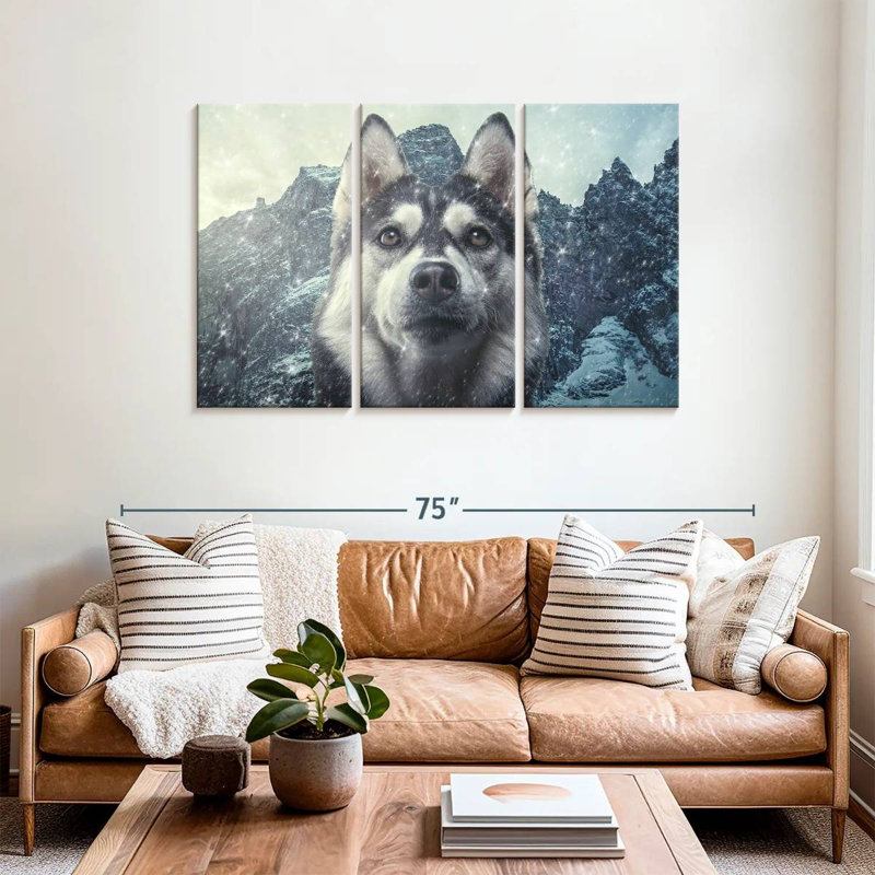 Brampt Winter Siberian Husky, 36" H x 57" W