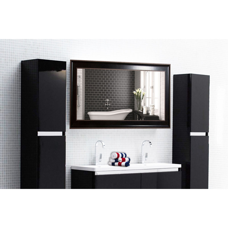 Abdelmalek Wood Flat Wall Mirror, 58.25" H x 34.75" W