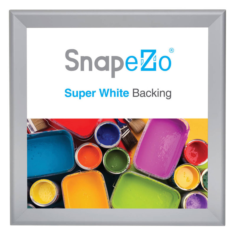Cadre en aluminium Snapezo Snap Frame, 36 po x 37 po, Argent