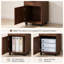 Armoire de rangement mobile avec tiroir et armoire fermée, support d'imprimante avec roulettes, brun