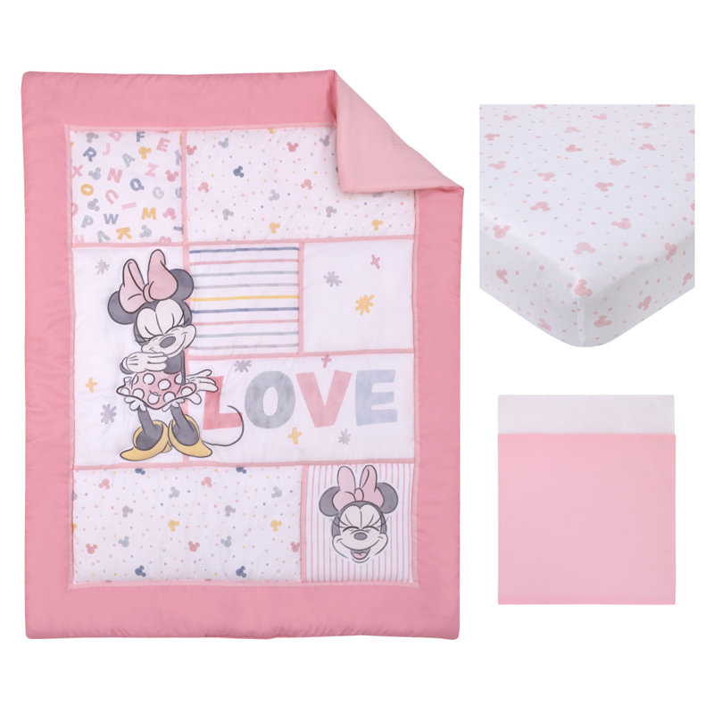 Ensemble de literie pour lit de bébé 3 pièces NoJo Disney Minnie Mouse 