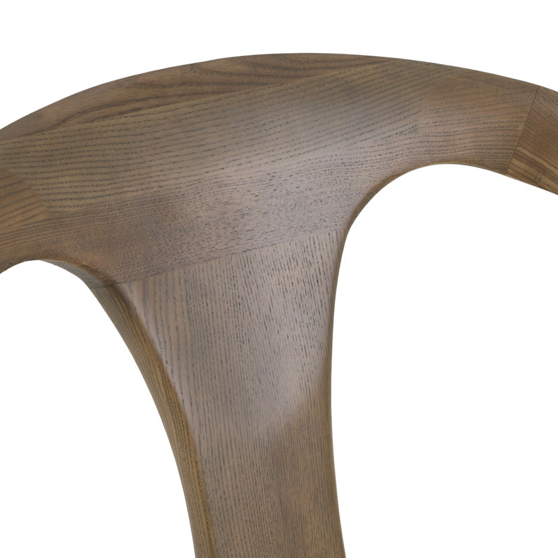 Chaise de salle à manger rembourrée en bois massif Downham, Grey/Grey Ash