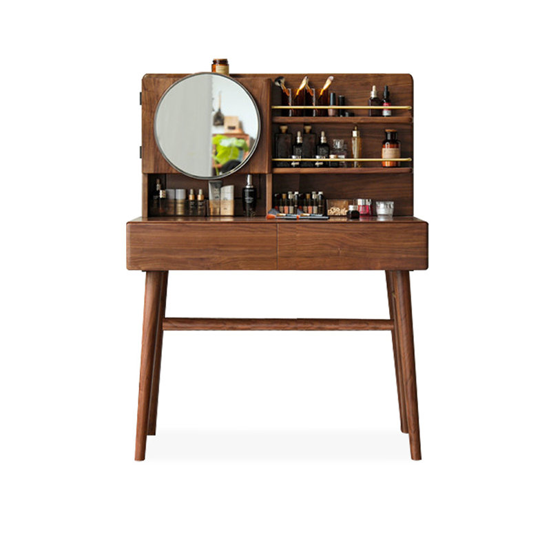 Coiffeuse avec miroir, 2 tiroirs