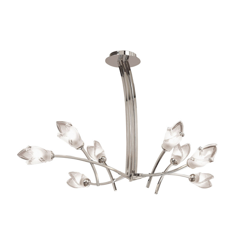Cottone 8 - Light Geometric Chandelier, Polished Chrome