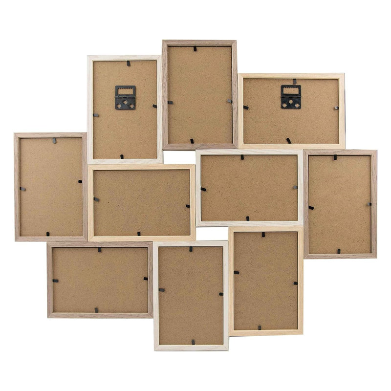 Amenia Brown Solid Wood Picture Frame - Set of 10