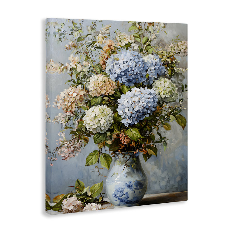 Classic Hydrangeas & Leaves, conception de Franklyn Gregory, H 30 po x l 24 po