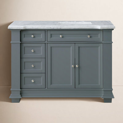 Rea 48" Carrara Marble Single Bathroom Vanity