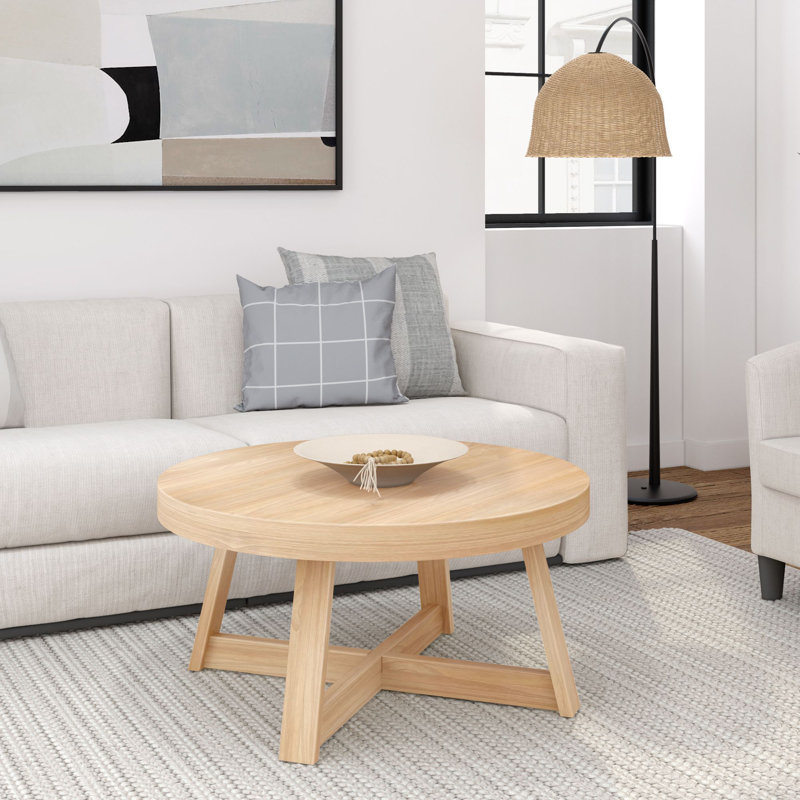 Byard Solid Wood Single Coffee Table, Blonde, 17.5" H x 36" L x 36" W