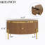 Table basse ronde moderne avec 2 grands tiroirs de rangement, brun, 31,5 po-1595189192-1595189194-1595189205