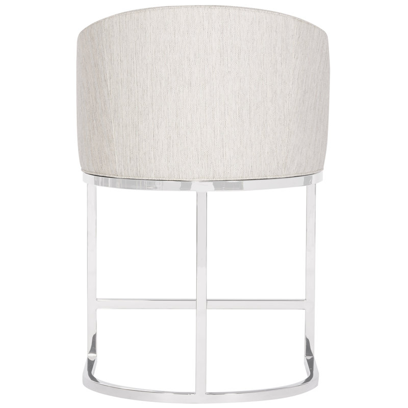 Make It Yours Polished Nickel Barrel Base Counter stool, Counter Stool (27" Seat Height), Polished Nickel