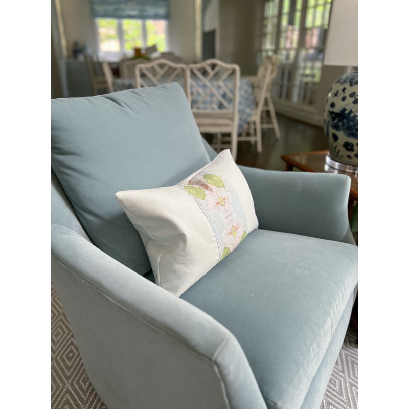 Flowering Dogwoods Lumbar Pillow Cover & Insert, Fernwood Green