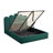 Chelsa Upholstered Hydraulic Storage Platform Bed with Velvet Palm Headboard-2003998115-2002991232