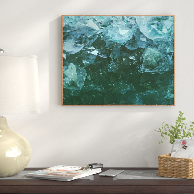 « aquamarine gemme », reproduction de photo, H 12 po x l 12 po x P 1 po, Cadre satiné