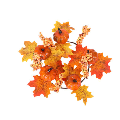 Halloween Decorations Thanksgiving Artificial Pumpkin Maple Leaf Decoration Halloween Home Wall Hanging Festival Pumpkin Decoration Door Hanging