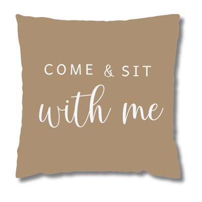 Come & Sit With Me  Pillow Indoor / Outdoor Decorative Throw Pillow