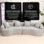 Luxueux canapé 4 places avec coussins en éponge et 4 coussins pour un salon confortable