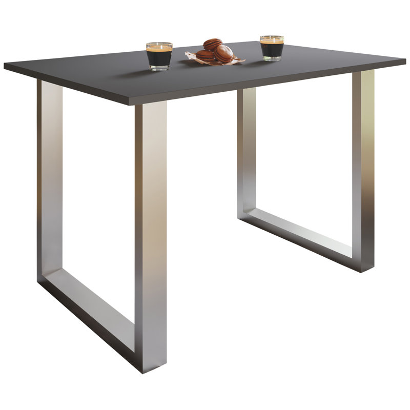 Alexious Metal Base Dining Table, Black, Browning, 76cm H x 110cm W x 50cm D