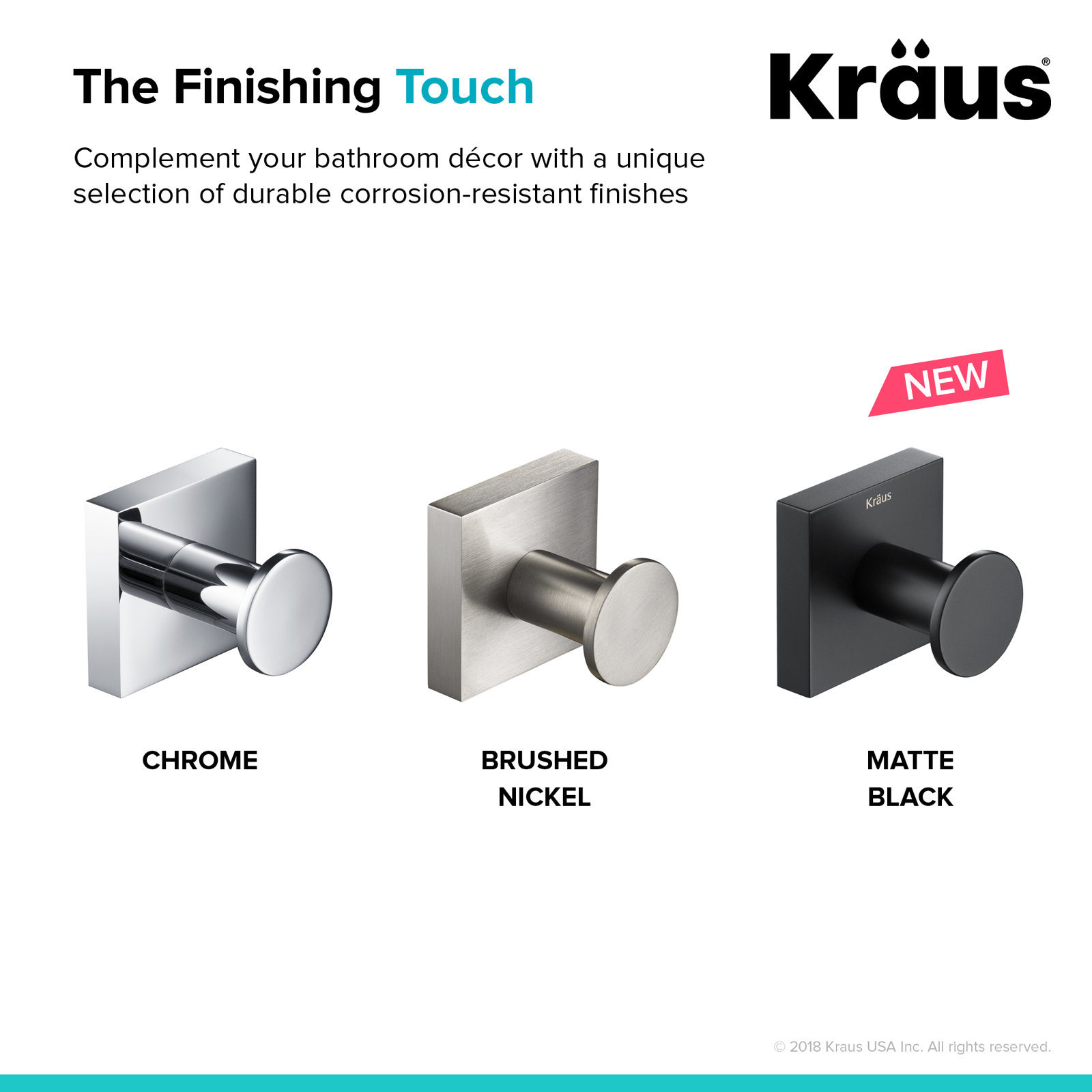 Ventus Wall-Mounted Towel Hook, Matte Black