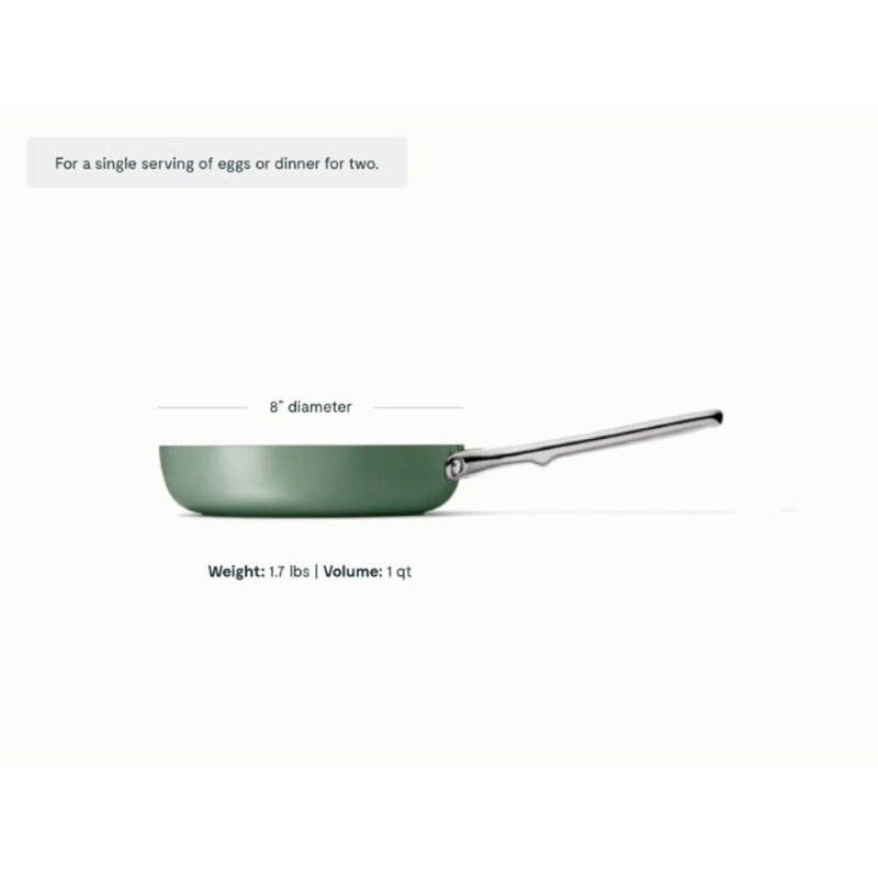 Caraway Nonstick Ceramic Fry Pan, 8", Sage