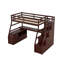 Lit mezzanine simple avec 7 tiroirs, 2 tablettes et bureau - Espresso-2007159934-2007159932