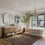 84 po Elizabeth Ensemble de meuble-lavabo en finition chêne avec comptoir en quartz blanc et lavabo encastré blanc