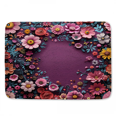 Tapis de bain floral