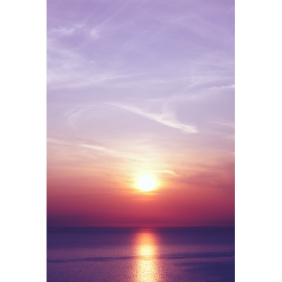 Beautiful Sunset 1 Piece Wrapped Canvas Wall Art
