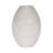 Decorative Ribbed Tall Glass Vase for Table Home Decor - Modern Minimalist Flower Vase for Tabletop, Shelf, or Console Display - 18", White