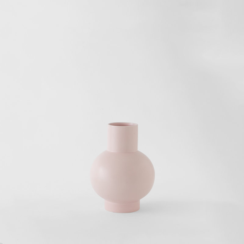 Strøm Vase by Nicholai Wiig-Hansen, Coral Blush, overall height- 6.3"