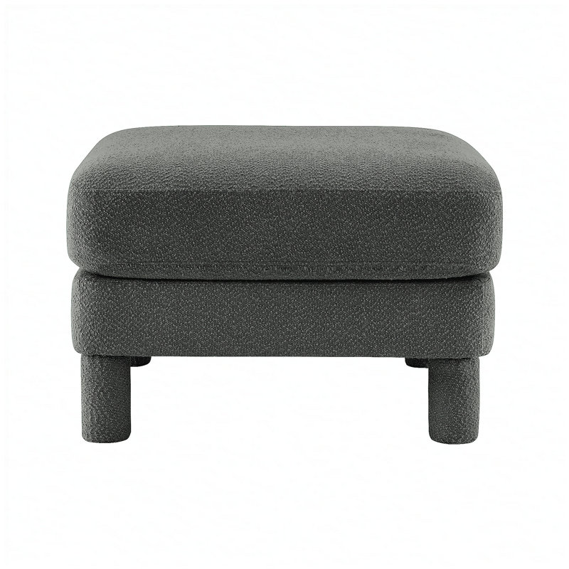 Repose-pieds Lucas - polyester - gris foncé, Gris foncé