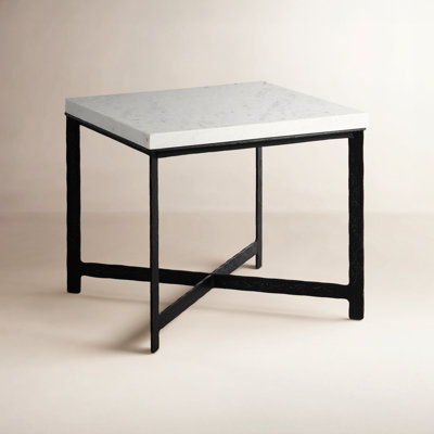 Nelida 24" Genuine Marble End Table