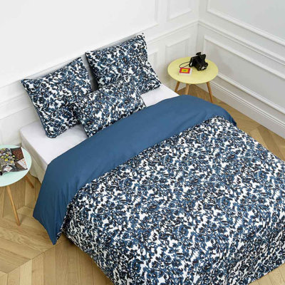 Mist Traditional Cotton Ikat Duvet Cover