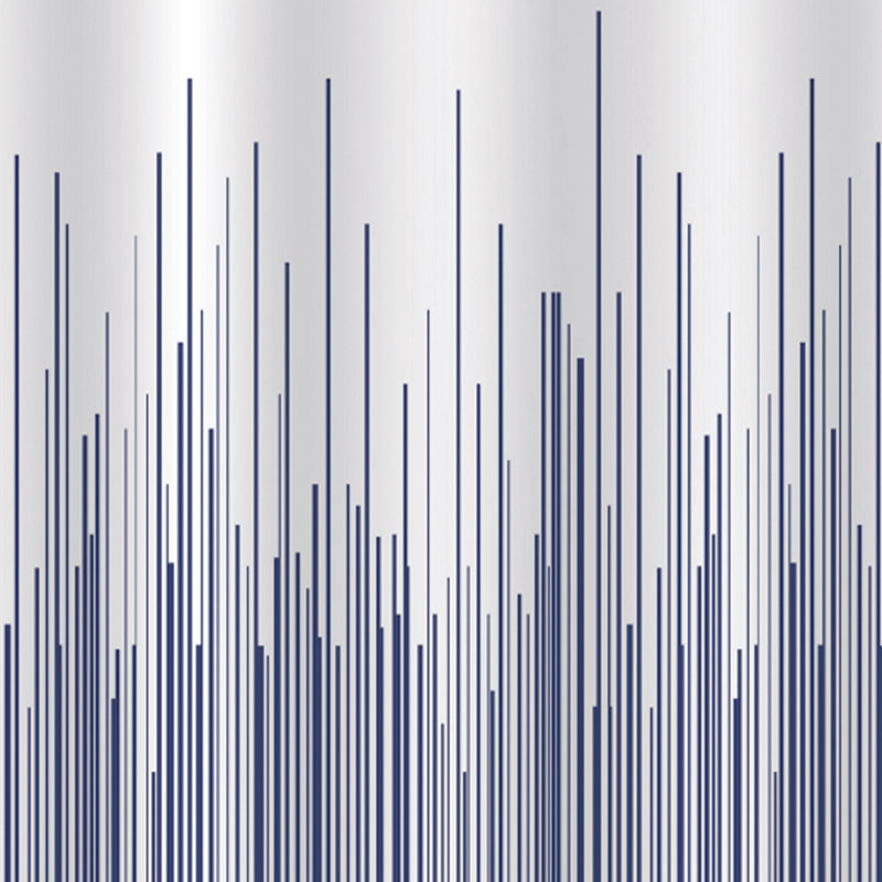 City Shower Curtain, Navy Striped